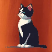 Mourovatá mačka pixel