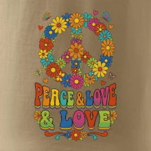 Peace and love - na výšku s květy