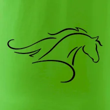 Kôň - bežiaci silueta hlavy