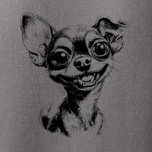 Čiernobiela karikatúra čivava