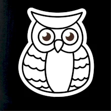 Sova kreslená na prsníku Sova kreslená na prsníku