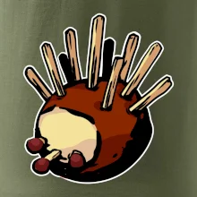 Gaštanový ježko - prsník