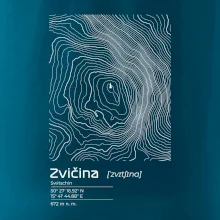 Zvičina - vrstevnice v obdĺžniku