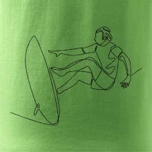 Surfer na vlne jedným ťahom