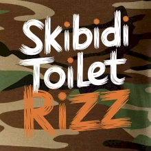 Skibidi Toilet Rizz nápis Skibidi Toilet Rizz nápis