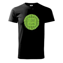 I love vegan v kruhu