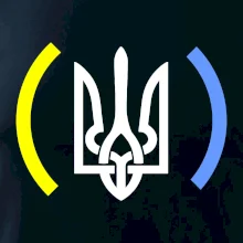 Ukrajina trojzubec s farbami