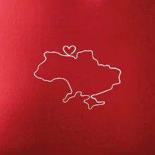 Mapa Ukrajiny - srdce