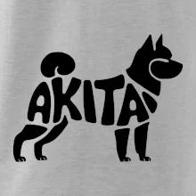 Akita Inu - Nápis v tele