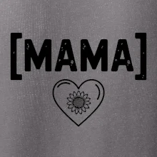 Mama nápis a srdce a slnečnice