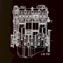 Motor Škoda/ VW 1.9L  TDI ze předu