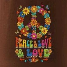 Peace and love - na výšku s květy