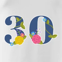 Kvetinové číslo kreslené - 30