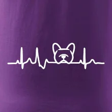 EKG Francúzsky buldoček hlava EKG Francúzsky buldoček hlava