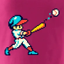 Baseballový hráč pixel art