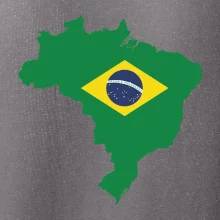 Brazília vlajka v mape