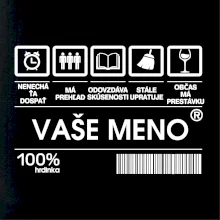 Vaše meno - čiarový kód