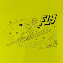 Skokan na lyžiach čierny obrázok FLY