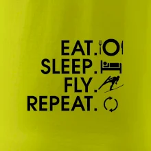 Eat sleep fly repeat - skoky na lyžiach