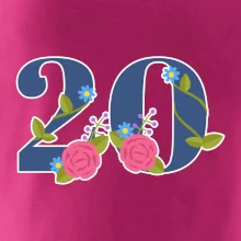 Kvetinové číslo kreslené - 20
