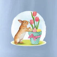 Veľkonočný zajačik tulipány