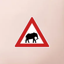 Dopravná značka - Pozor slon