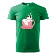 Hustá mačka v hrnčeku