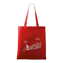 Kreslený lyžiar na horách