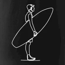 Surfer stojaci jedným ťahom