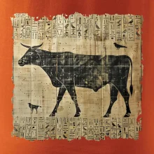 Egyptské hieroglyfy krava