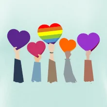 LGBT ruky srdce