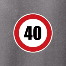 Dopravná značka - obmedzenie rýchlosti 40