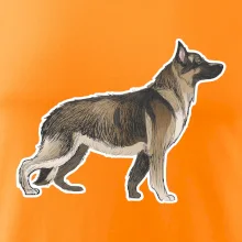 Nemecký ovčiak - hnedý kreslený