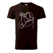 Fotografka stojaca jedným ťahom