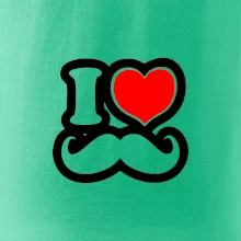 i love mustache - obrys