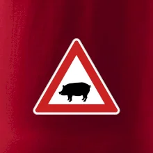 Dopravná značka - Pozor prasa domáca