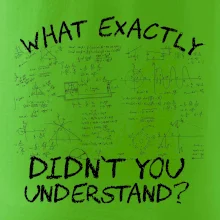 What exactly didn't you understand - physics