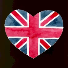 Britské srdce maľované
