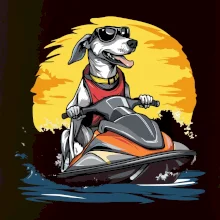 Chrt na vodnom skútri