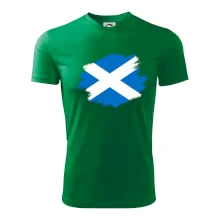 Škótska vlajka kreslená štetcom