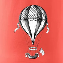 Teplovzdušný balón kreslený