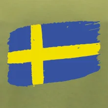 Švédsko vlajka štetkou