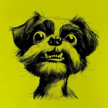 Čiernobiela karikatúra Ši-tzu