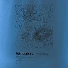 Mikulov - vrstevnice v obdĺžniku