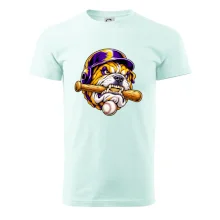 Baseballový buldok s pálkou