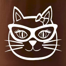 Mačacie dievča s okuliarmi