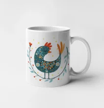 Folklór - sliepky s margarétkami Folklór - sliepky s margarétkami