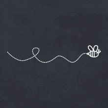 Dráha letu včely - vlnovka Dráha letu včely - vlnovka