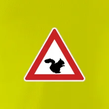 Dopravná značka - Pozor veverička Dopravná značka - Pozor veverička