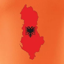 Albánsko mapa a znak
